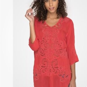 Johnny Was embroidered sweatshirt size S